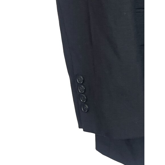 Oleg Cassini Men’s 44XL Wool Blazer Black Suit Jacket Sport Coat Classic Old Mon - Picture 4 of 11